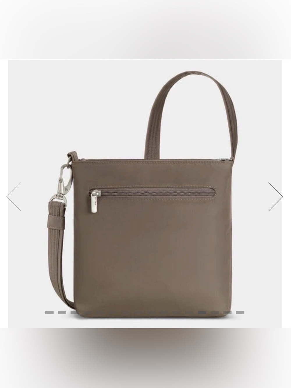 Travelon Anti-Theft Classic Muni Shoulder Bag. Hazelnut. - Picture 5 of 16